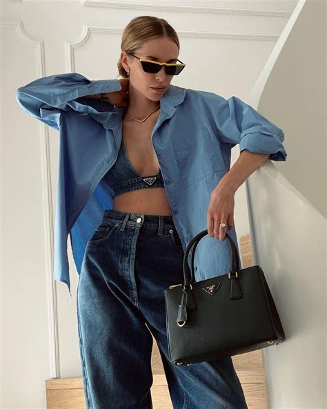 prada denim.bra|prada denim handbag.